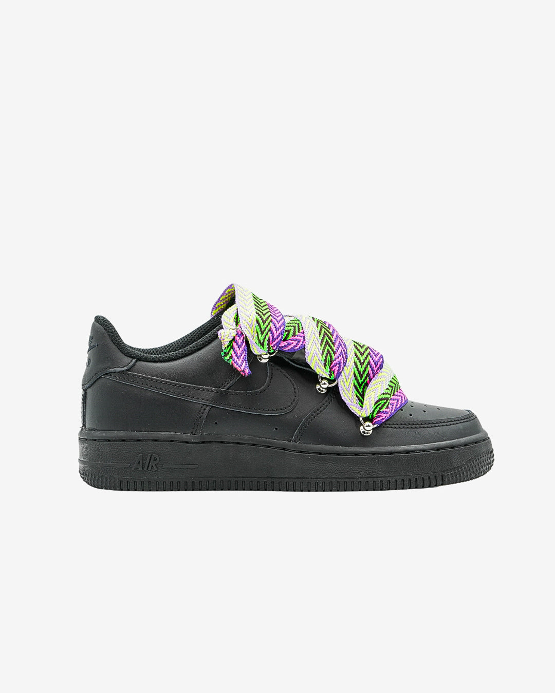 Air force one black custom rope black lanv yellowfux