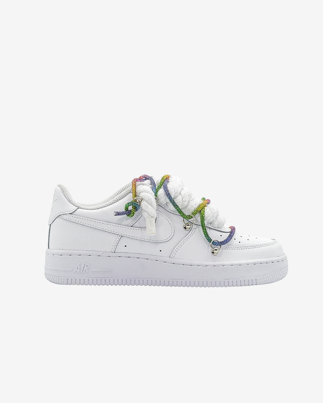 Air force one White custom rope White brill rainbow