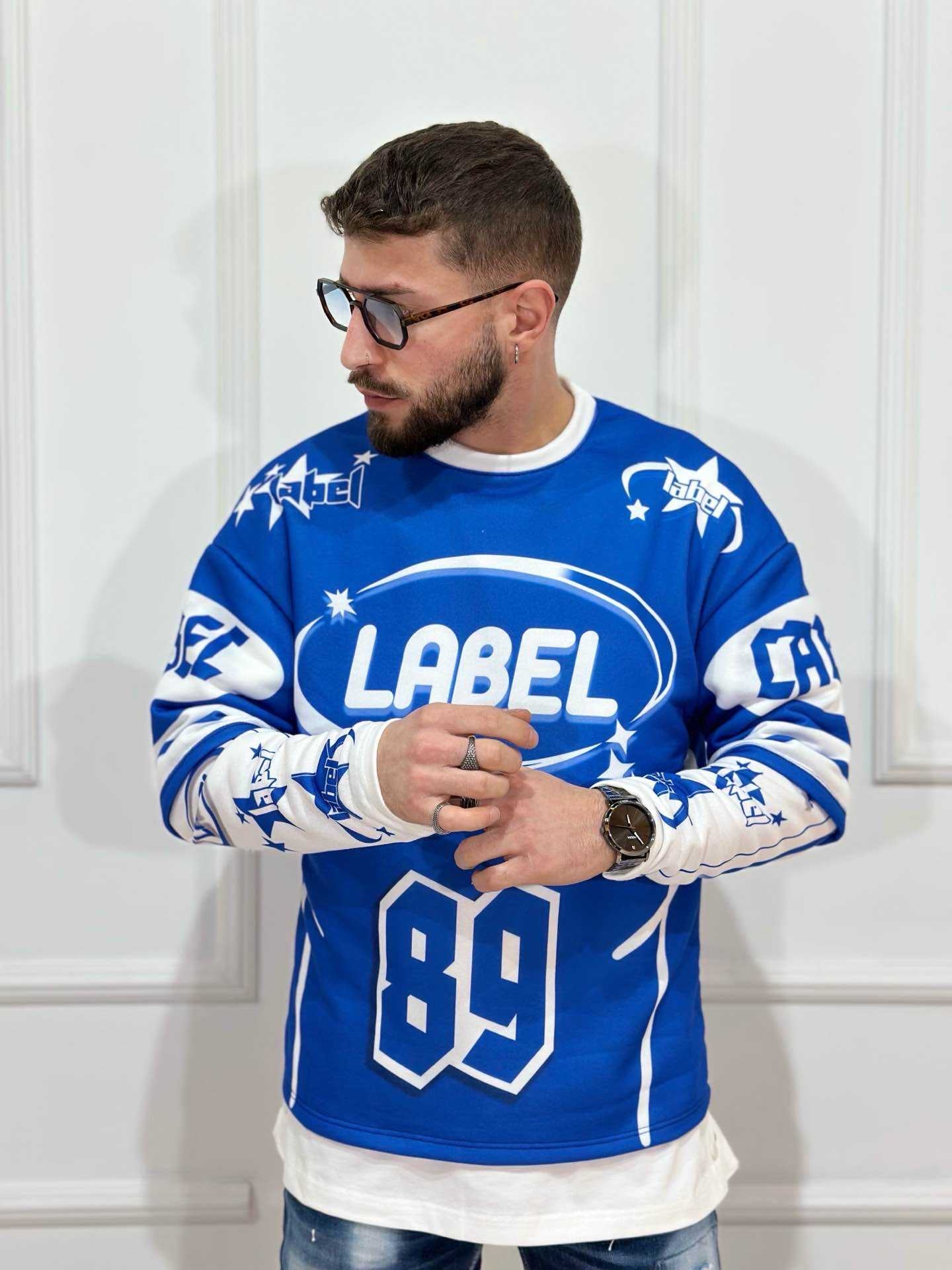 T shirt blue label