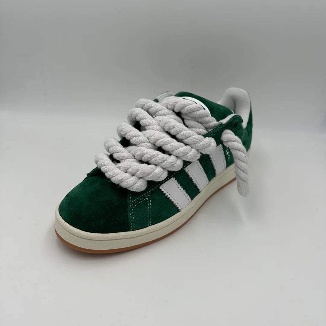 Adidas campus 00s green custom rope White