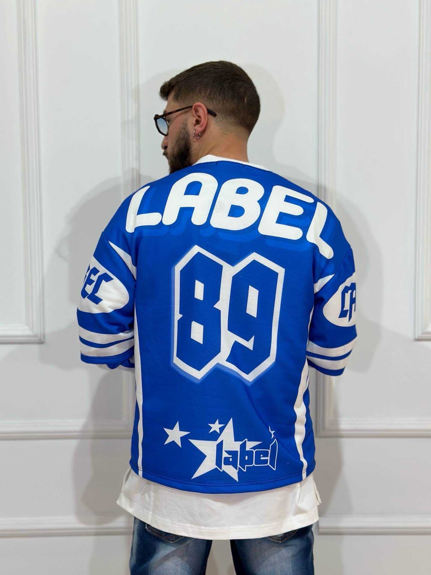 T shirt blue label
