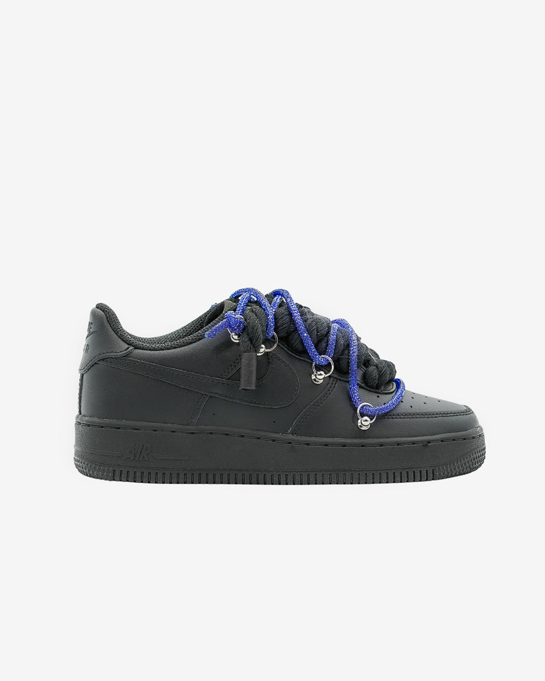 Air force one black custom rope black brill blue