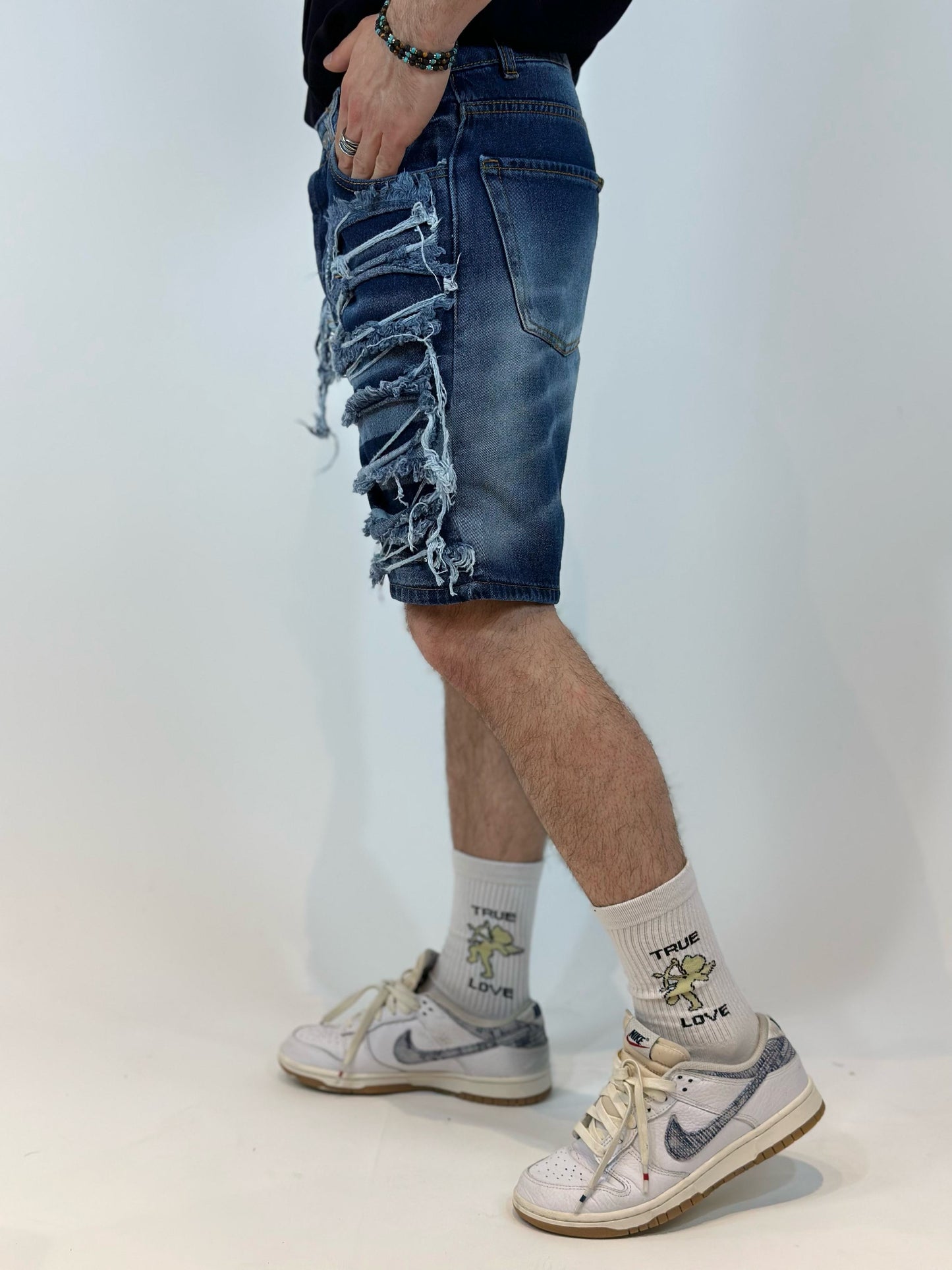 Bermuda denim destroied