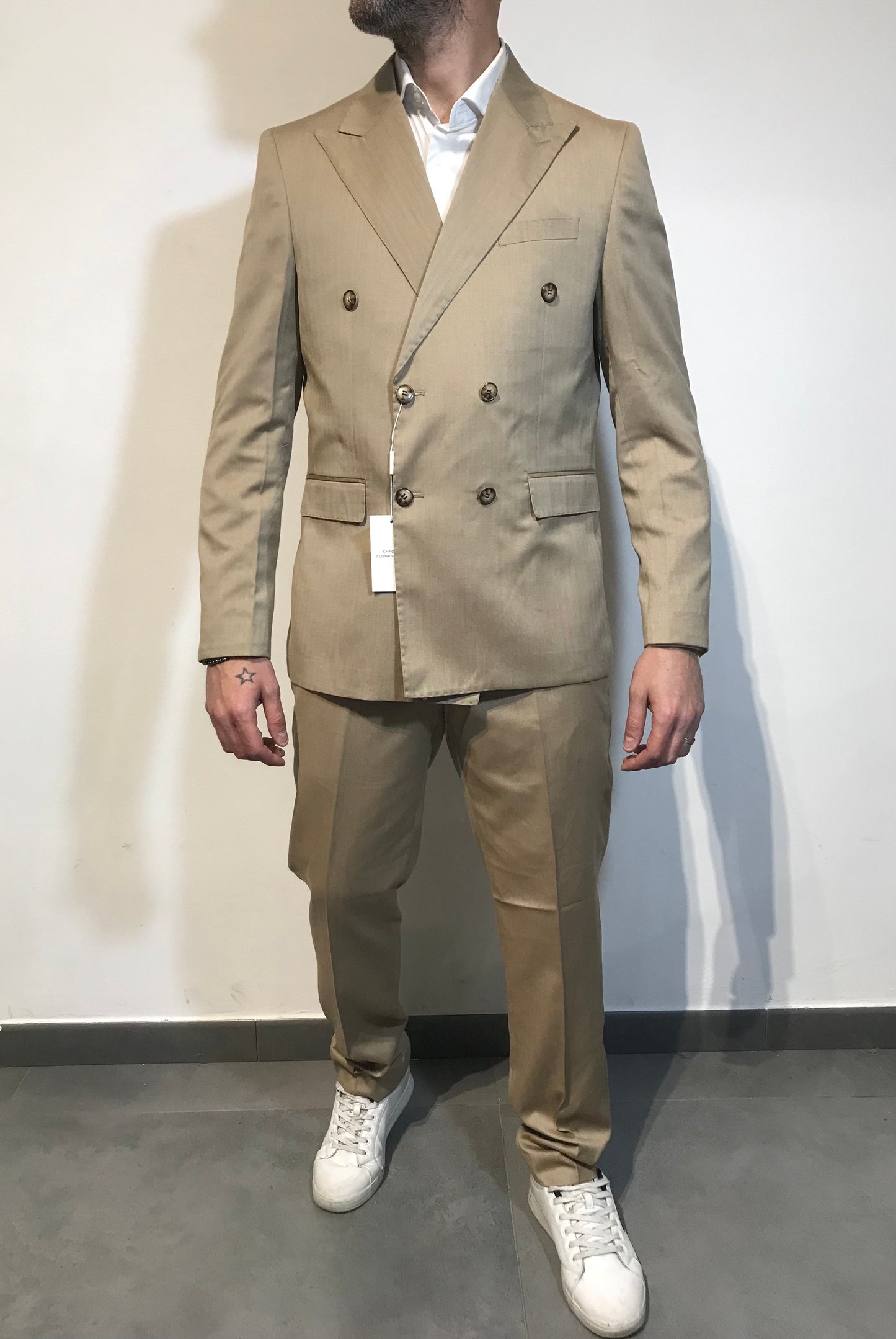 ABITO DOPPIOPETTO SALVO BEIGE