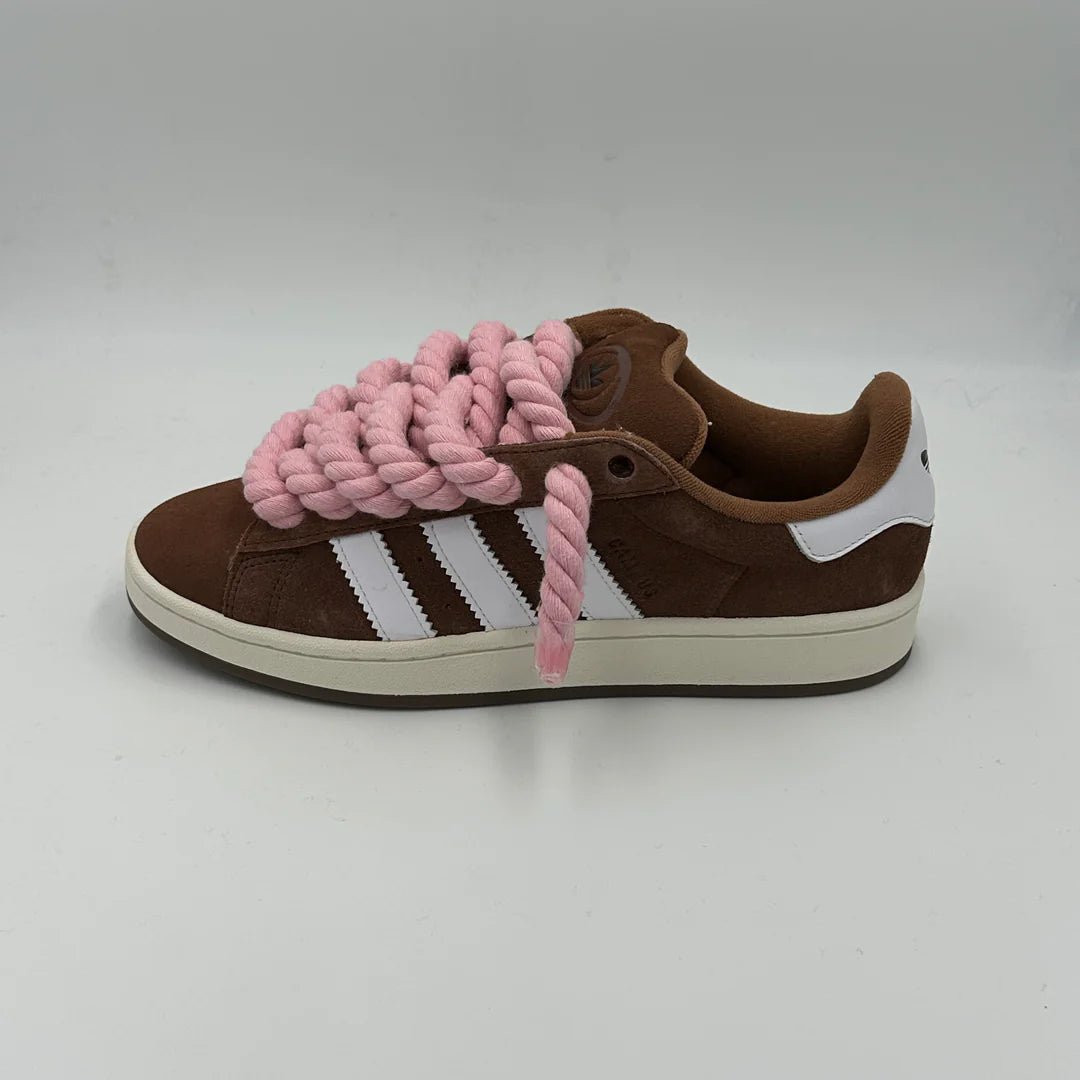 Adidas campus 00s brown custom rope pink