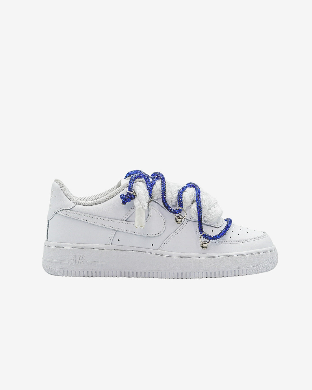 Air force one White custom rope White brill blue