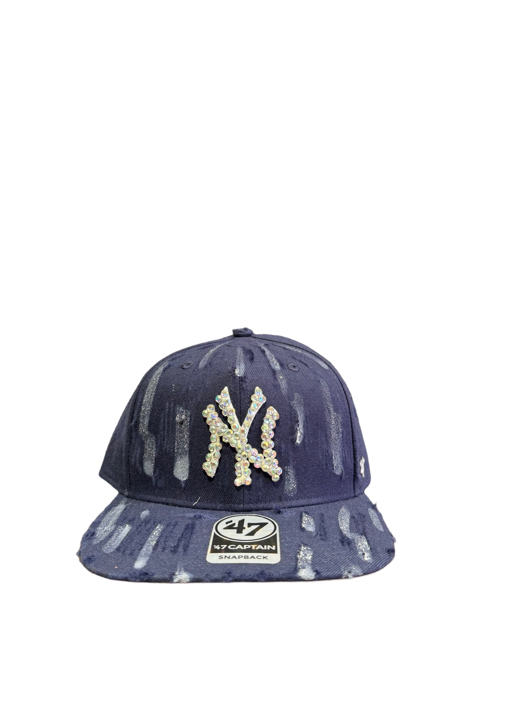 cap 47brand destroyed dark blue