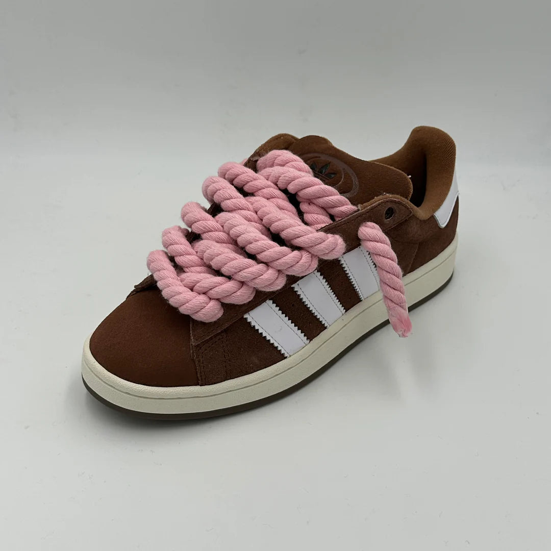 Adidas campus 00s brown custom rope pink