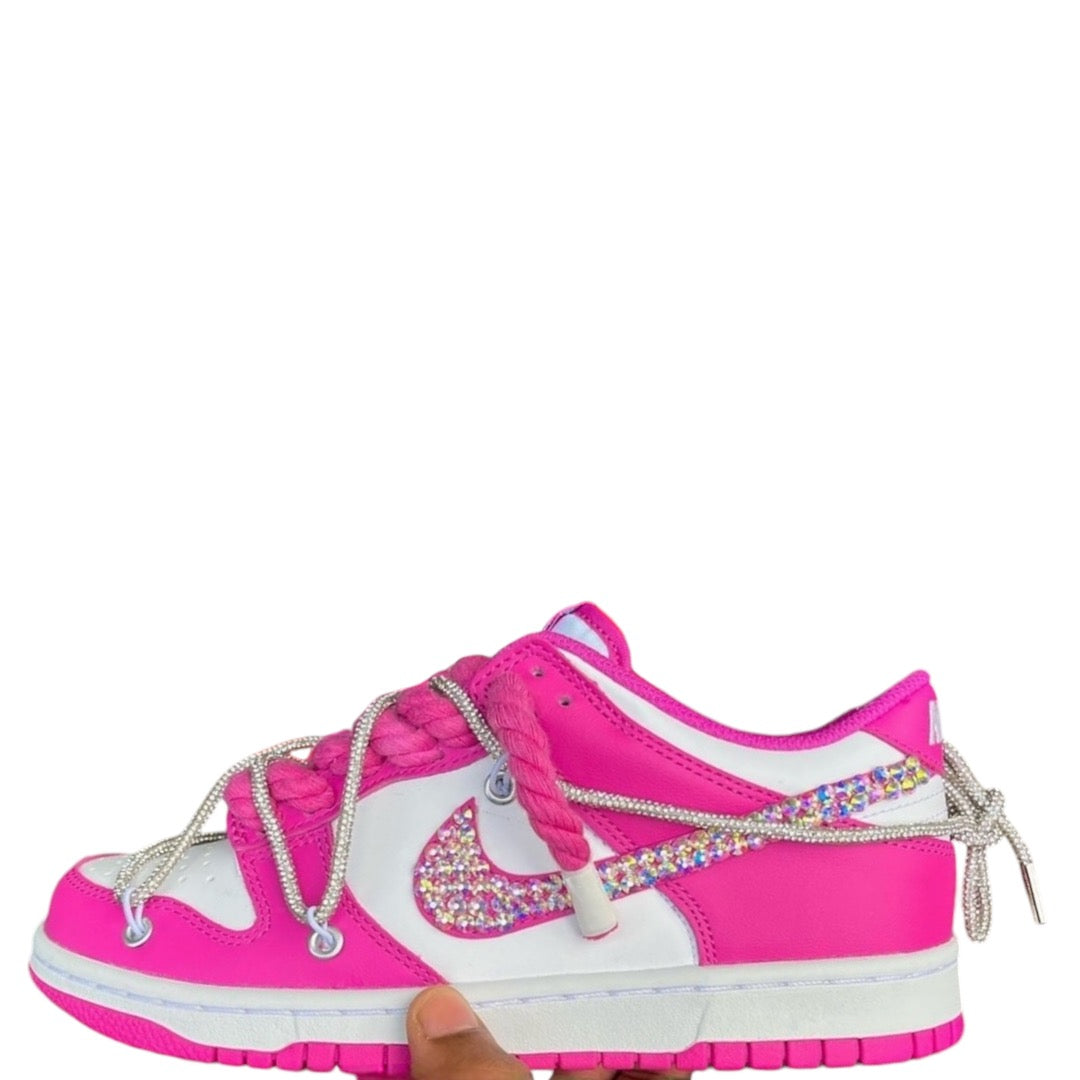 Dunk low fux custom Brill