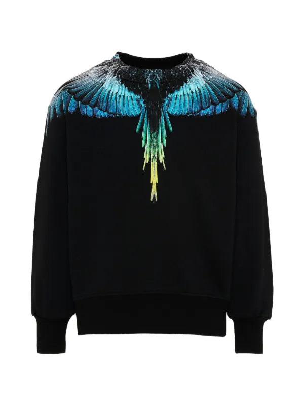 Felpa County of Milan Black Wings Blue