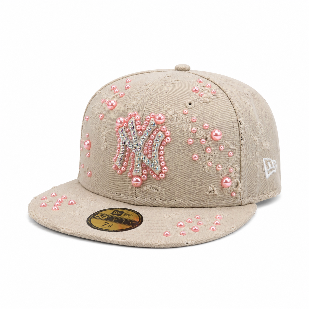 cap 59fifty new era custom pearl pink