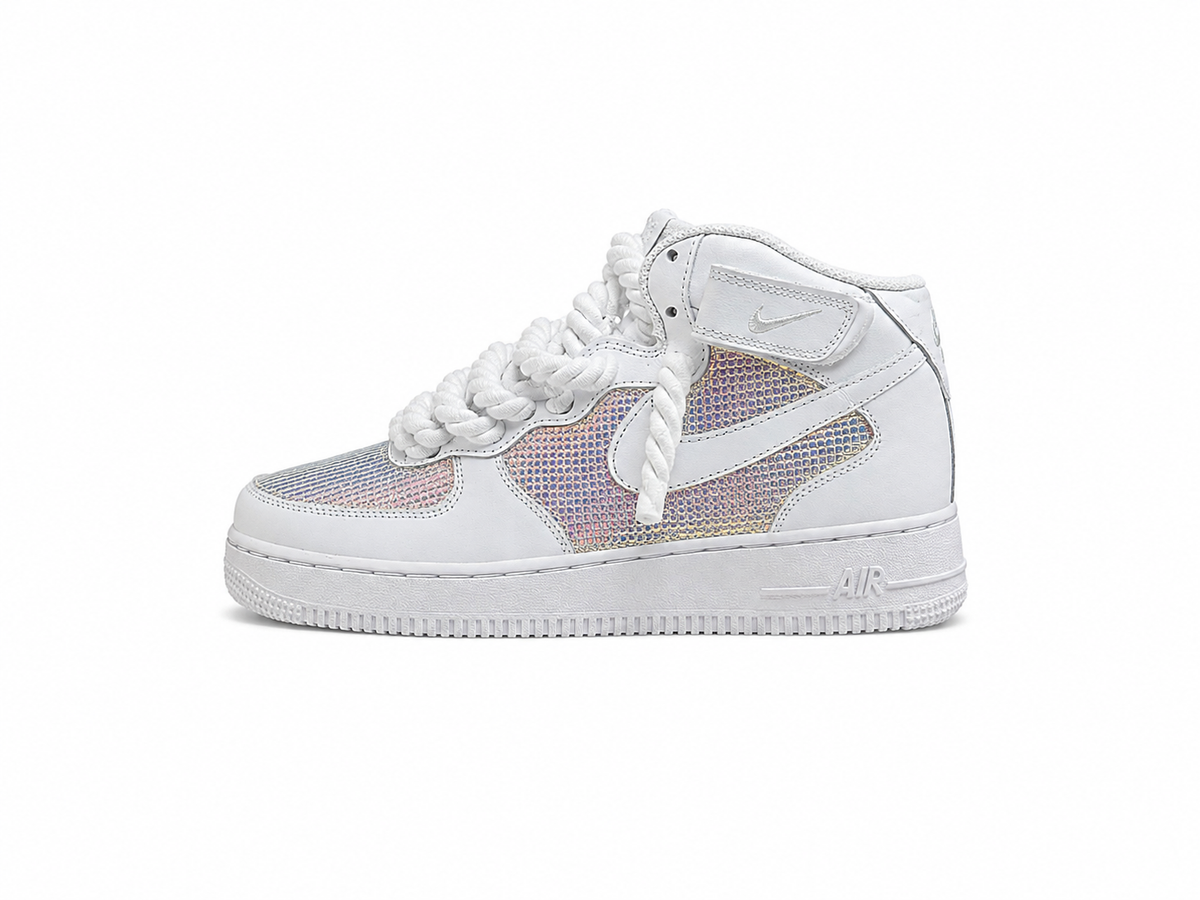 Air force Mid White Custom Irridescent