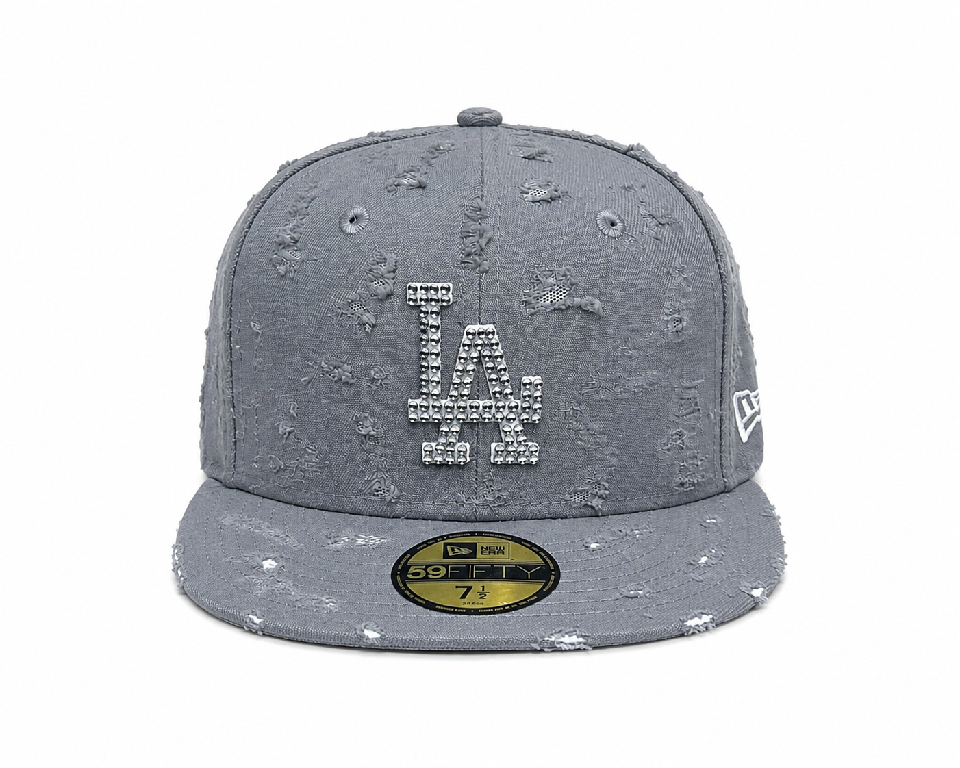 Capello Custom New Era LA Grey Destroyed