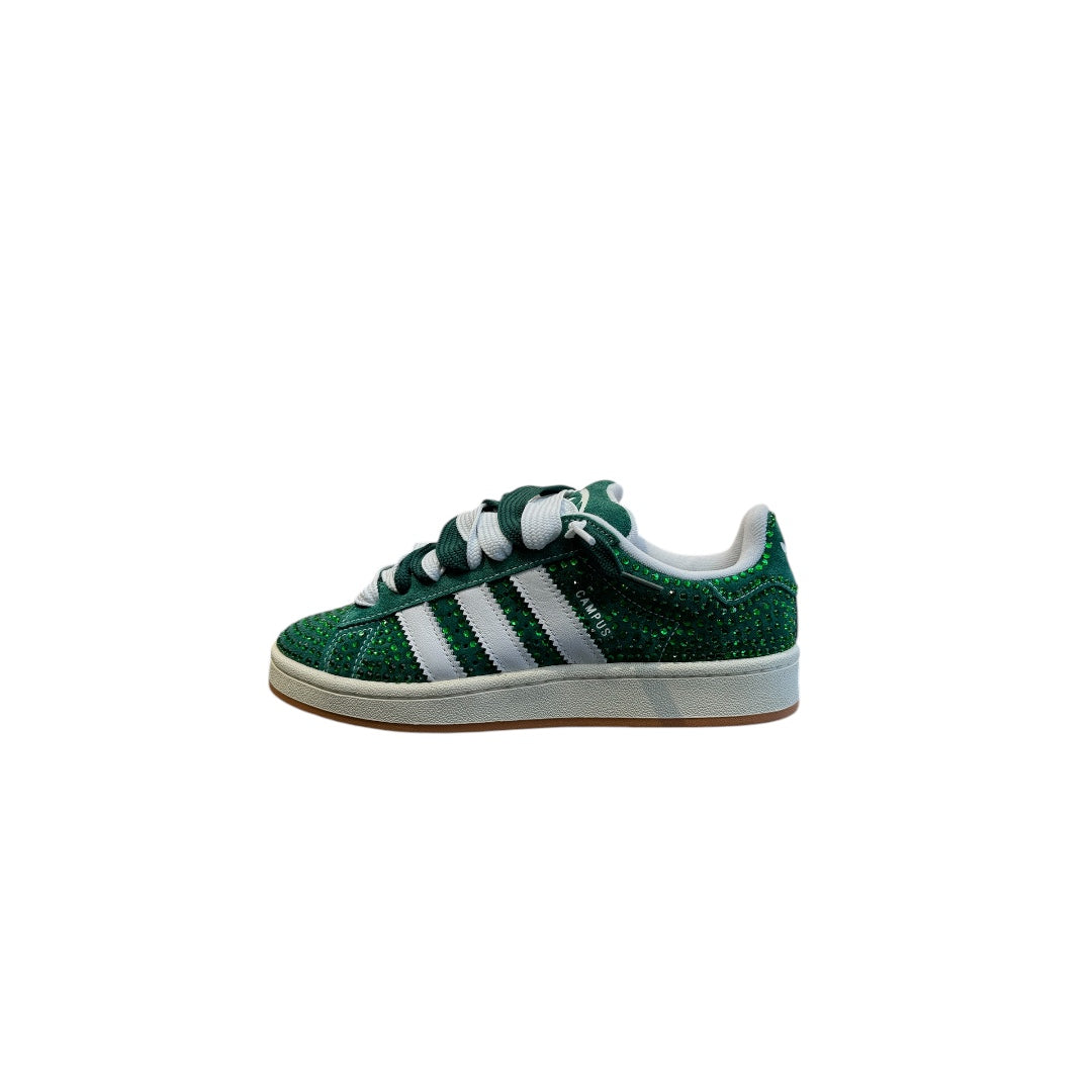 Adidas campus 00s green custom strass