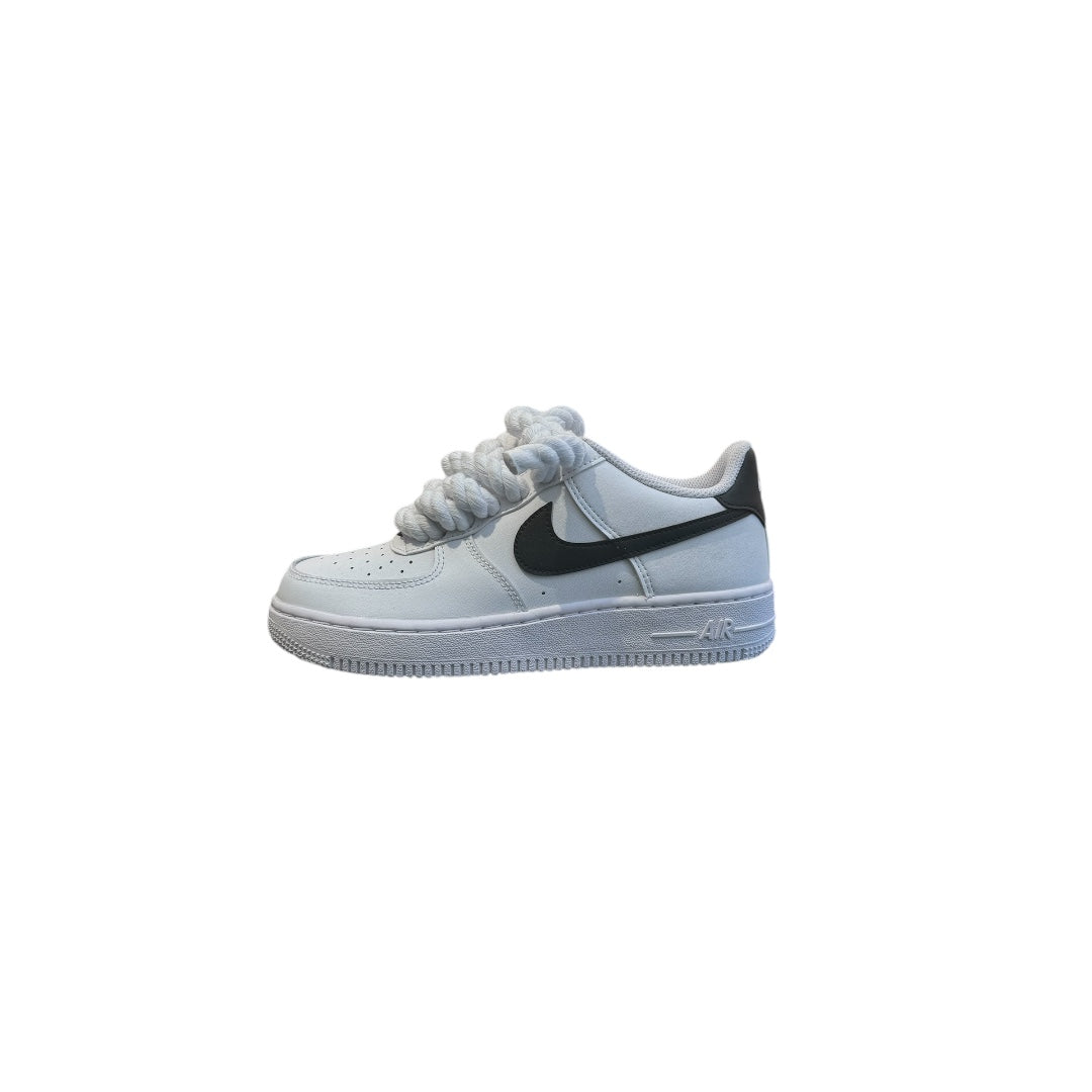 Air force one black White custom rope white