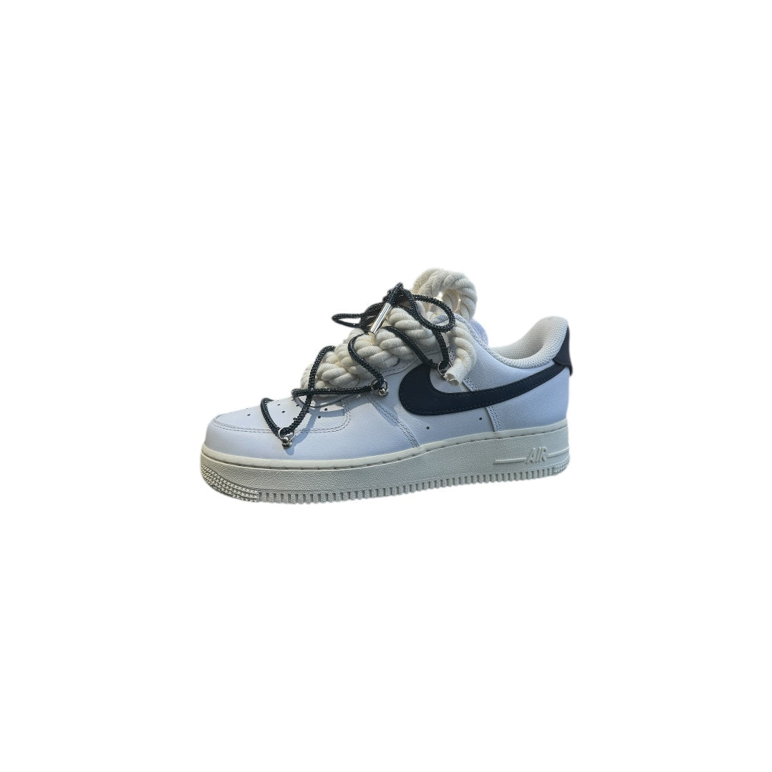 Air force one beige navy custom rope beige brill