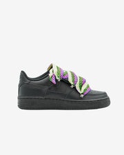 Air force one black custom rope black  lanv yellowfux