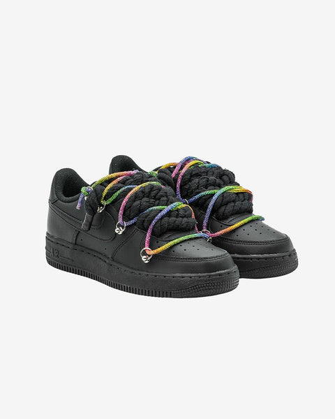 Air force one black   custom rope black  brill rainbow