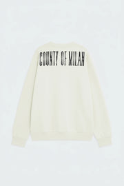 Felpa County Of Milan White Logo