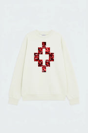 Felpa County Of Milan White Logo