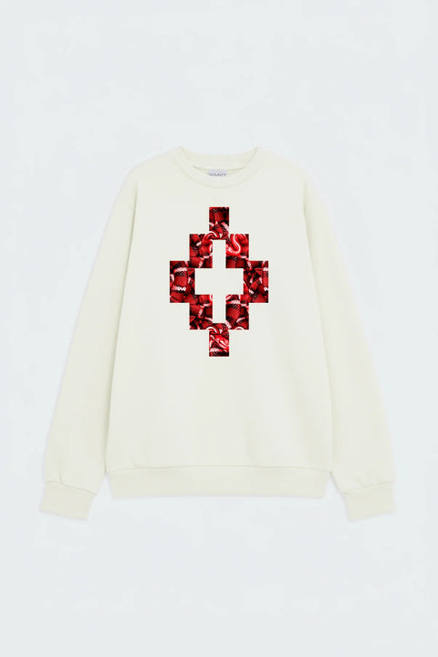 Felpa County Of Milan White Logo