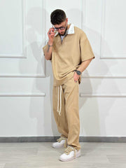 Completo old con zip beige