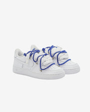 Air force one White  custom rope White brill blue