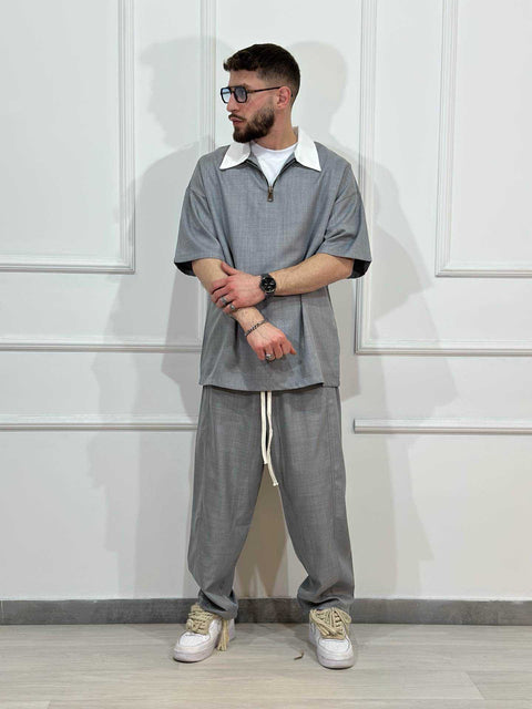 Completo old con zip grey