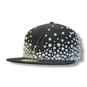 Cap 9fifty NY black custom hall pearl