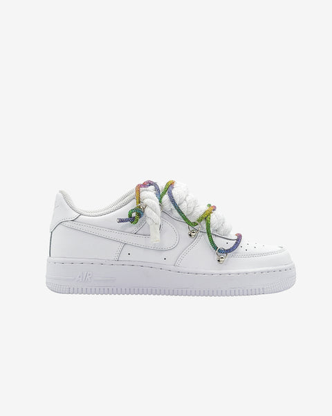 Air force one White  custom rope White brill rainbow