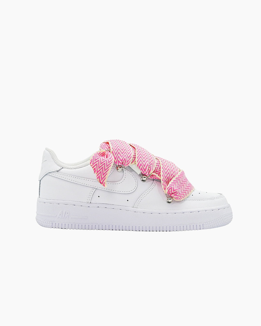 Air force one white custom rope White lanv pink