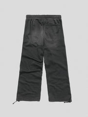 COMME des FUCKDOWN PANTALONE  TINTO CON STAMPA E NERVATURE • NERO