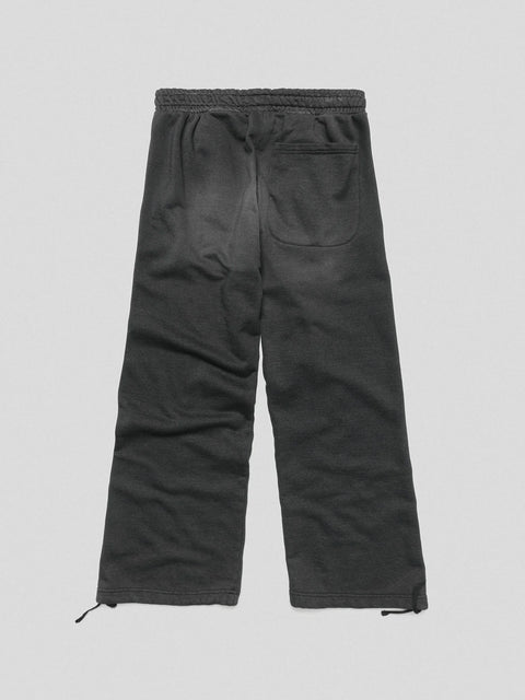 COMME des FUCKDOWN PANTALONE  TINTO CON STAMPA E NERVATURE • NERO