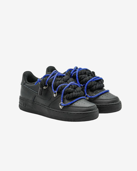 Air force one black custom rope black  brill blue