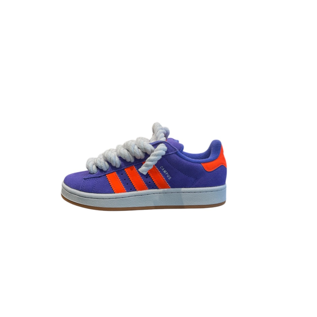 Adidas campus 00s purple orange custom rope