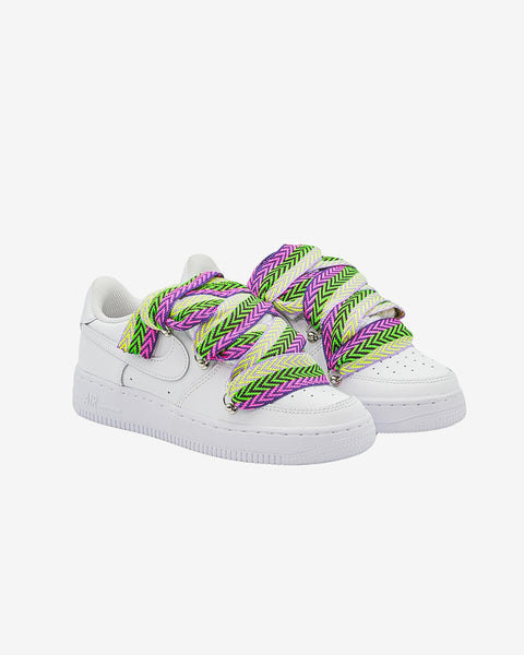 Air force one White custom rope White lanv yellowfux