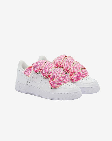 Air force one white custom rope White lanv pink