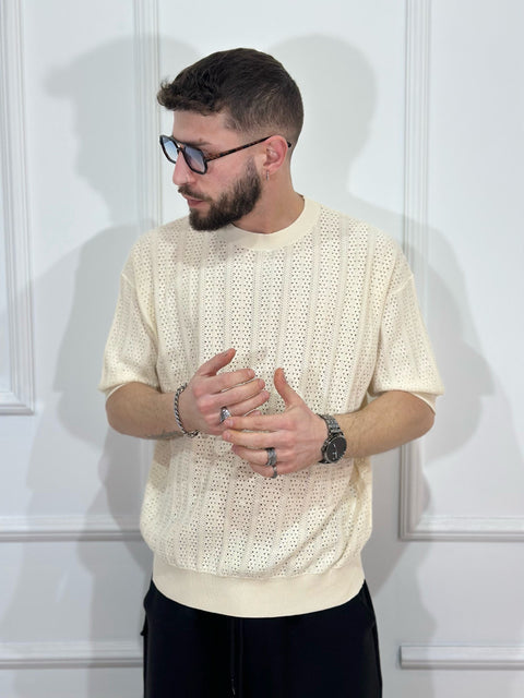 Maglia casual uomo beige forel