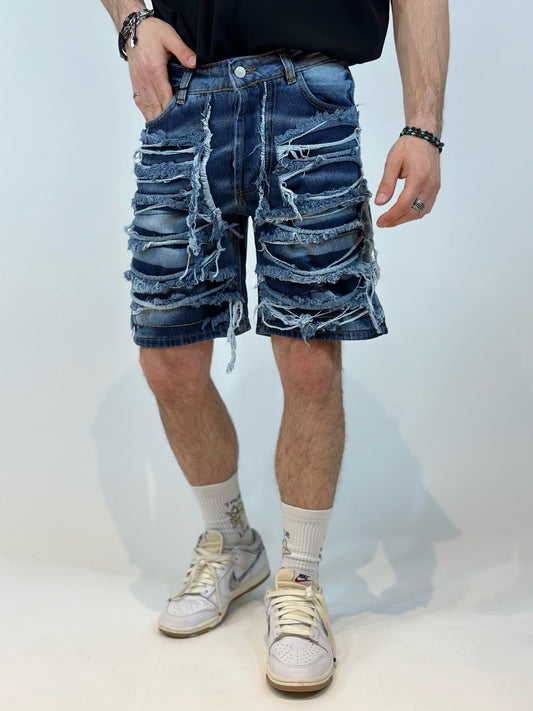 Bermuda denim destroied