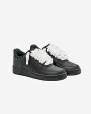 Air force one black custom rope white