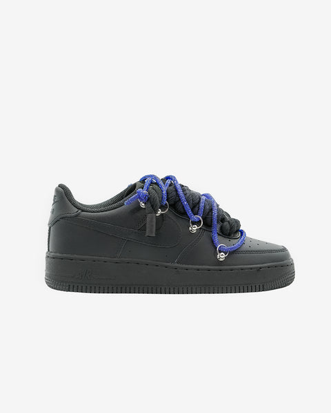 Air force one black custom rope black  brill blue