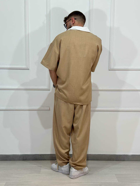 Completo old con zip beige