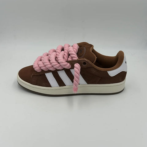 Adidas campus 00s brown  custom rope pink