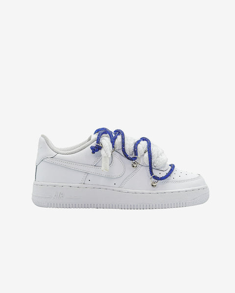 Air force one White  custom rope White brill blue