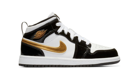 JORDAN 1 MID PATENT BLACK