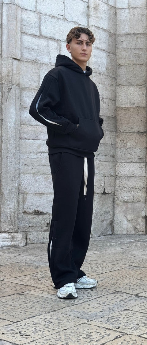 Tuta completa split black