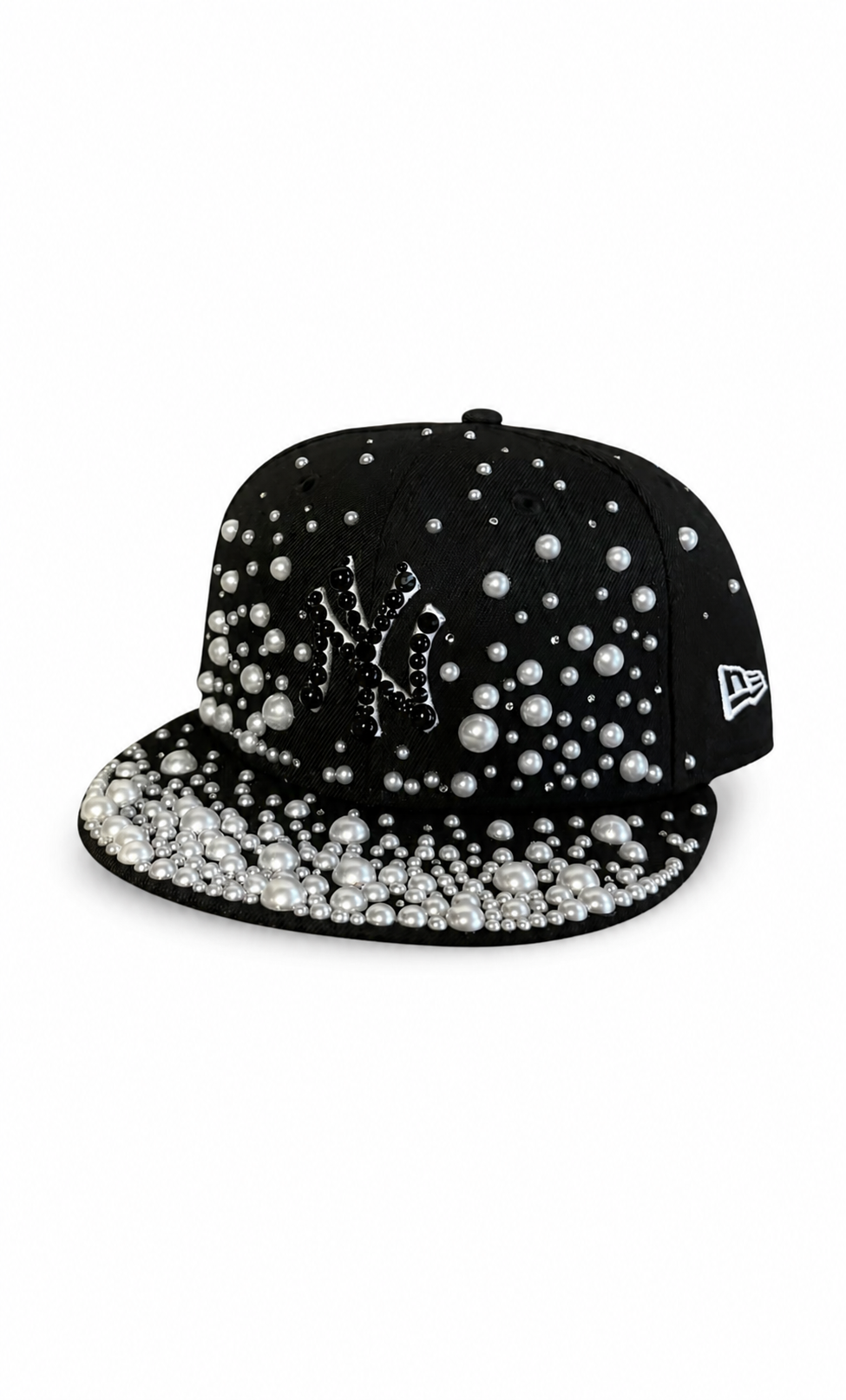 cap 59fifty new era custom black pearled