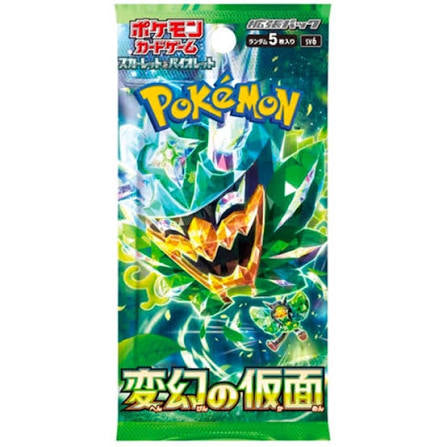 Pokémon - SCARLET AND VIOLET MASK OF CHANGE SV6 - BUSTINA SINGOLA 5 CARTE (JAP)