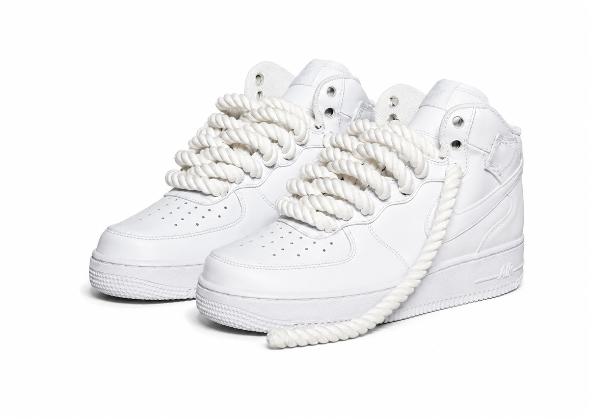 Air force Mid Custom rope White