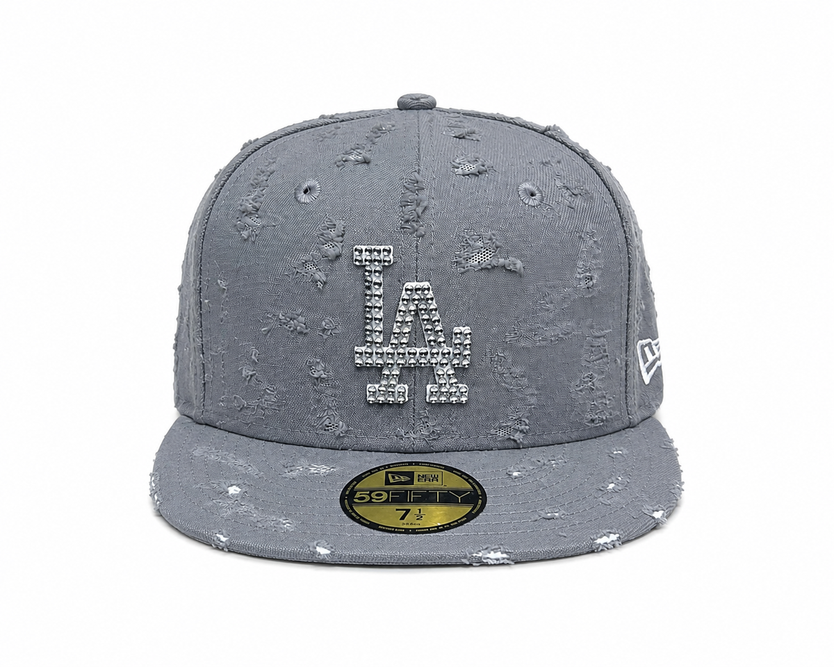 Capello Custom New Era LA Grey Destroyed